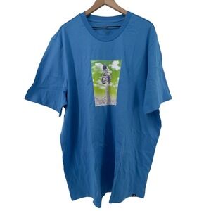 Adidas Boost Rocket Graphic T-Shirt Blue Men 3XLT Short Sleeve Cotton Big & Tall